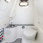 Head with electric toilet and pressurized sink