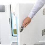 Dive door with stainless steel hardware