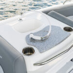 Galley with sink and solid surface acrylic countertop