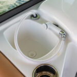 Freshwater pressurized galley sink